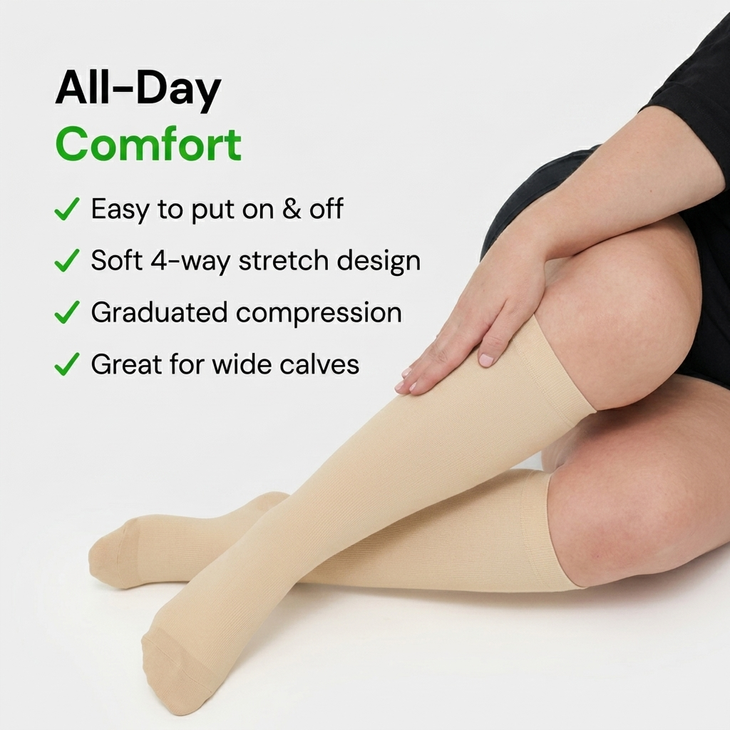 Classic Compression Socks - Navy Blue