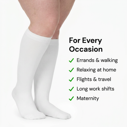 OrthoFlow™ Compression Socks - White Gray