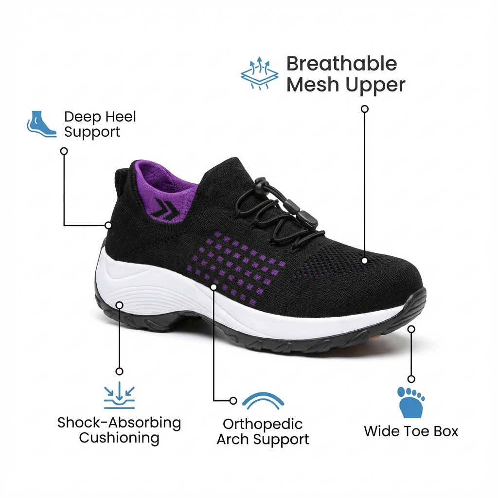 ShiftPro™ – 12-Hour Shift Shoes for All-Day Foot, Knee & Back Pain Relief
