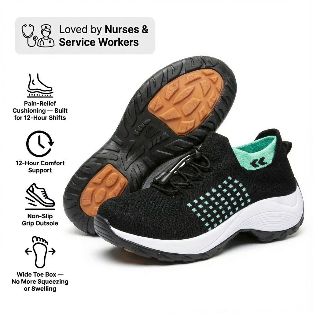 ShiftPro™ – 12-Hour Shift Shoes for All-Day Foot, Knee & Back Pain Relief